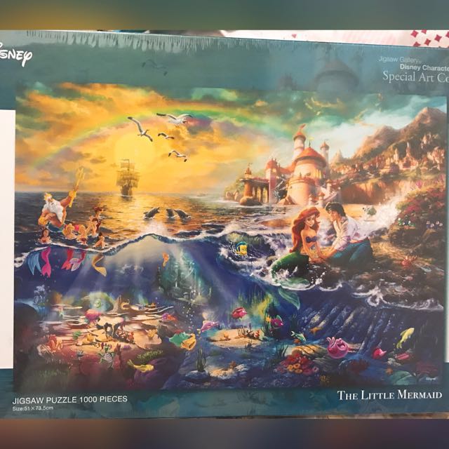 美人魚油畫風迪士尼砌圖拼圖日本puzzle Disney得一盒現貨 玩具 遊戲類 玩具 Carousell