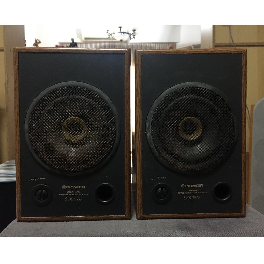 Rare Pioneer S X33v Coaxial Bookshelf Speakers Made In Japan 8