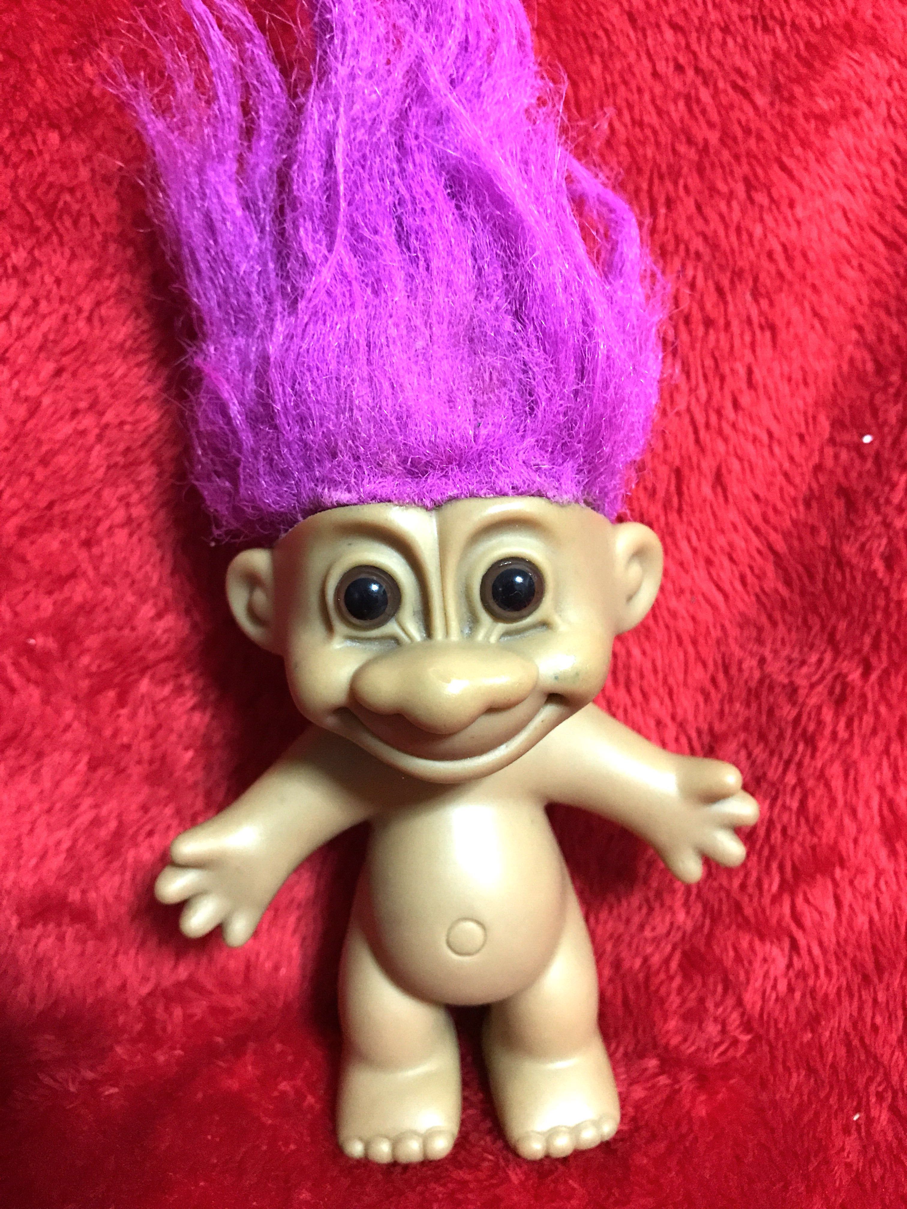 Russ Troll Purple Hair Vintage Toys Games Bricks Figurines