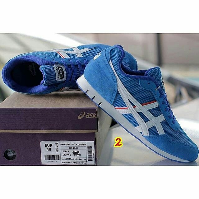 Sepatu asics onitsuka tiger sport running pria cowok terbaru 2018 murah branded hitam abu merah biru navy kuning
