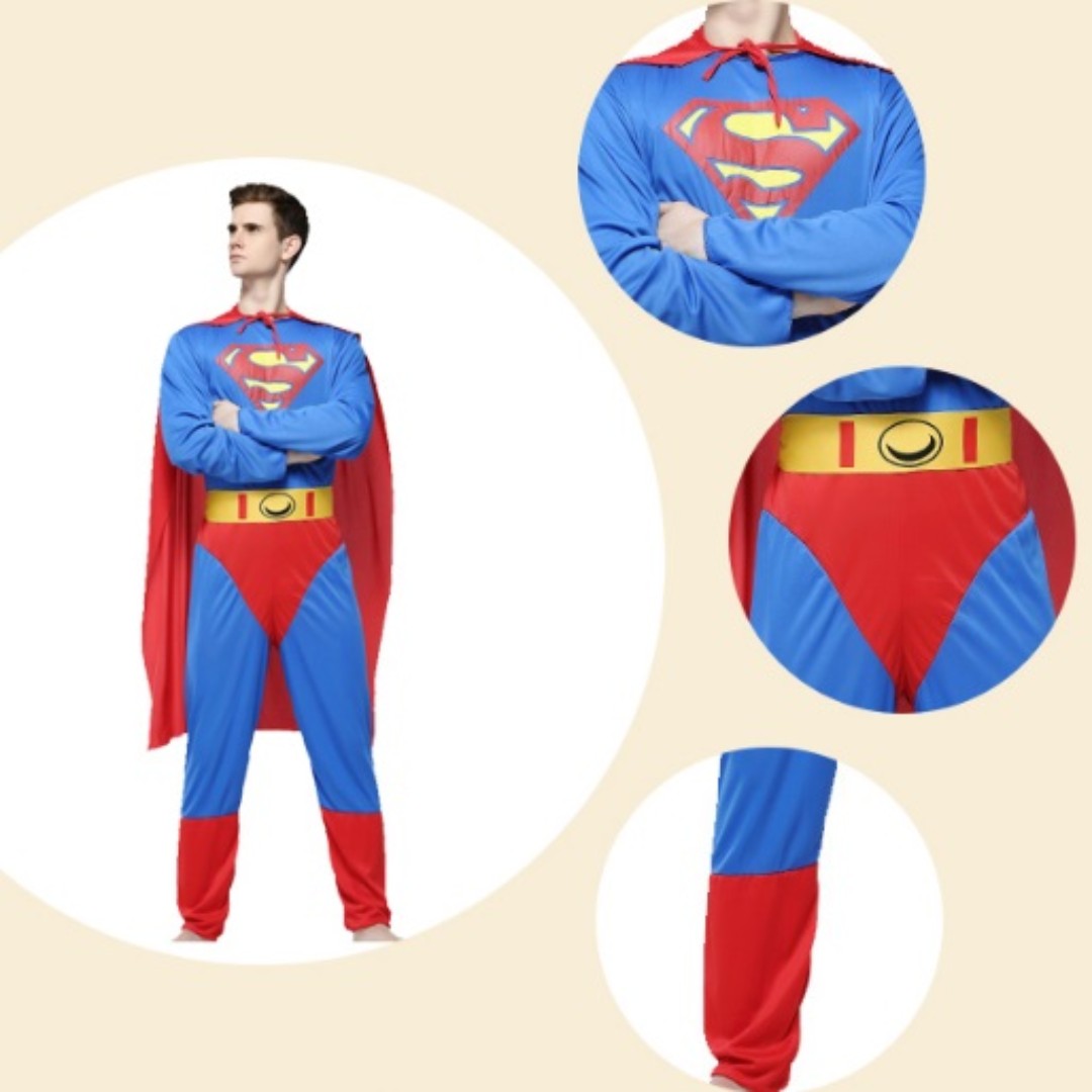 (Instocks) Superman & Superwoman Costume (Ladies & Men), Women's ...