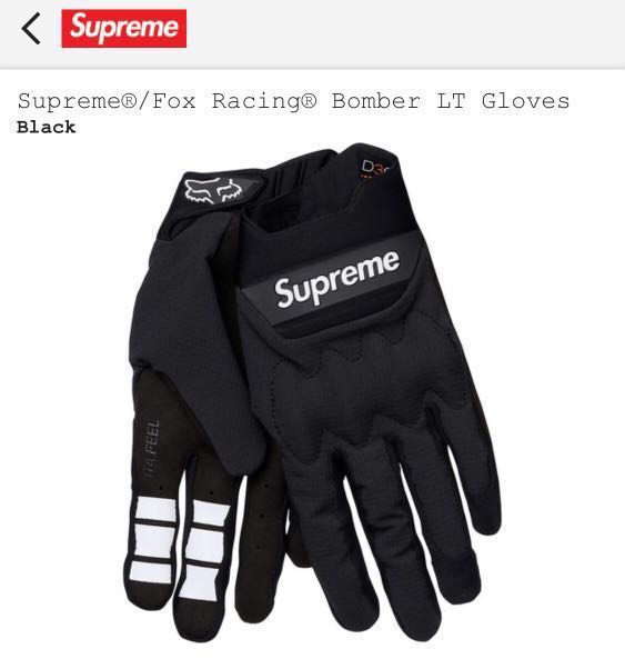 Supreme Fox Racing Bomber LT Glove - Black - Large, Motorcycles