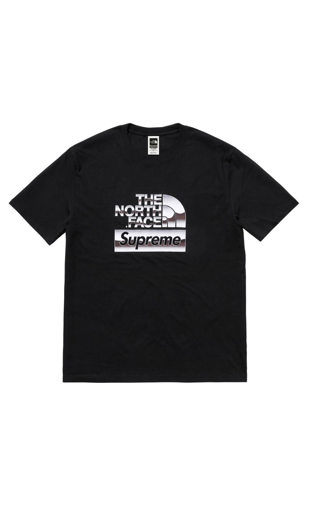 supreme north face metallic tee