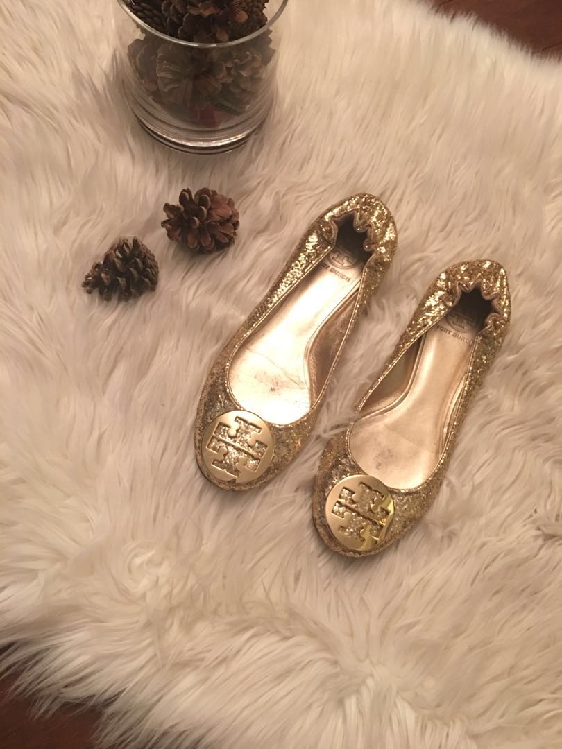 tory burch glitter flats