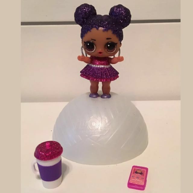 purple glitter lol doll