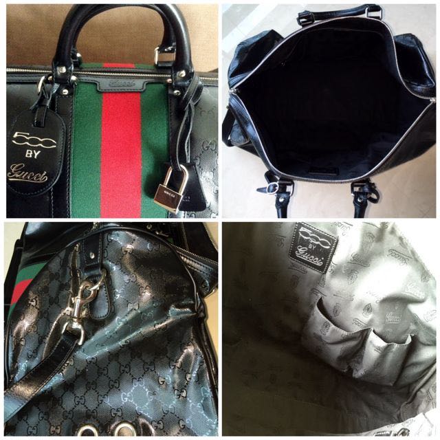 Gucci x Fiat Black GG Imprime Canvas and Leather Special Edition Pet Carrier  Bag Gucci