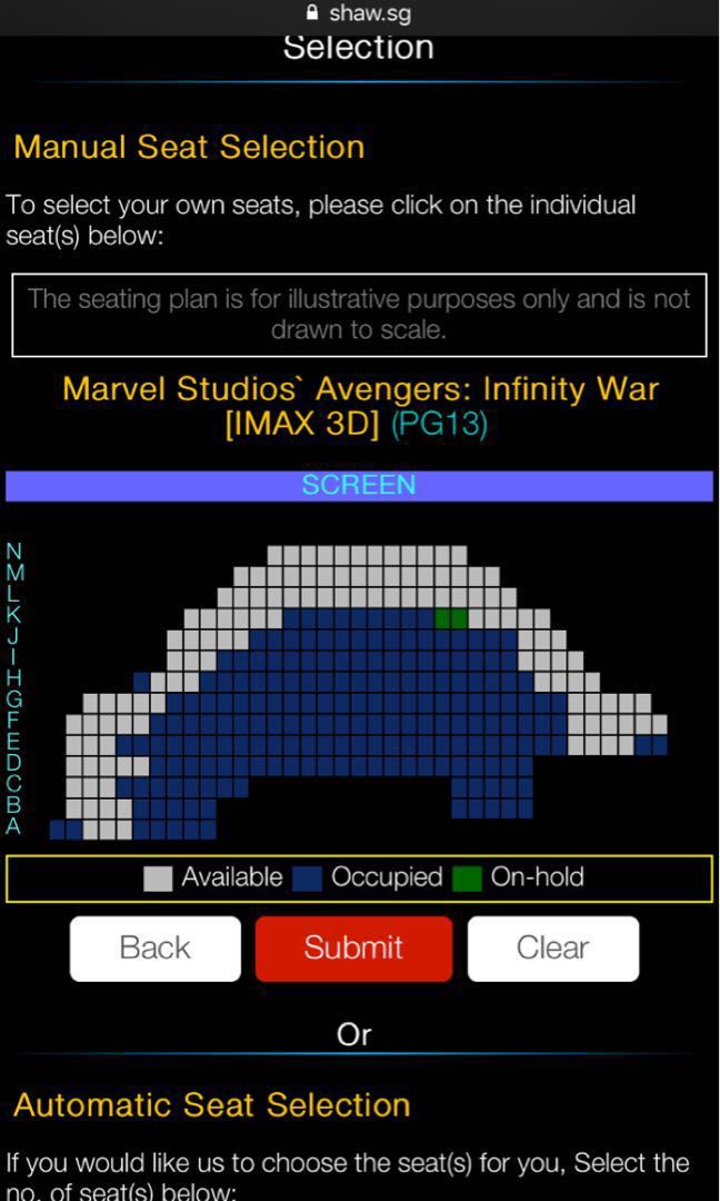 Avengers 3 Infinity War 3d Imax Ticket Shaw Lido 3pm 12 May