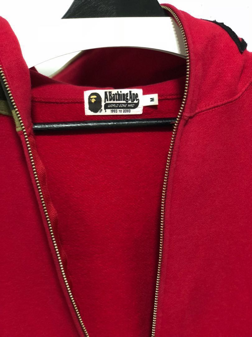Red shark bape discount hoodie