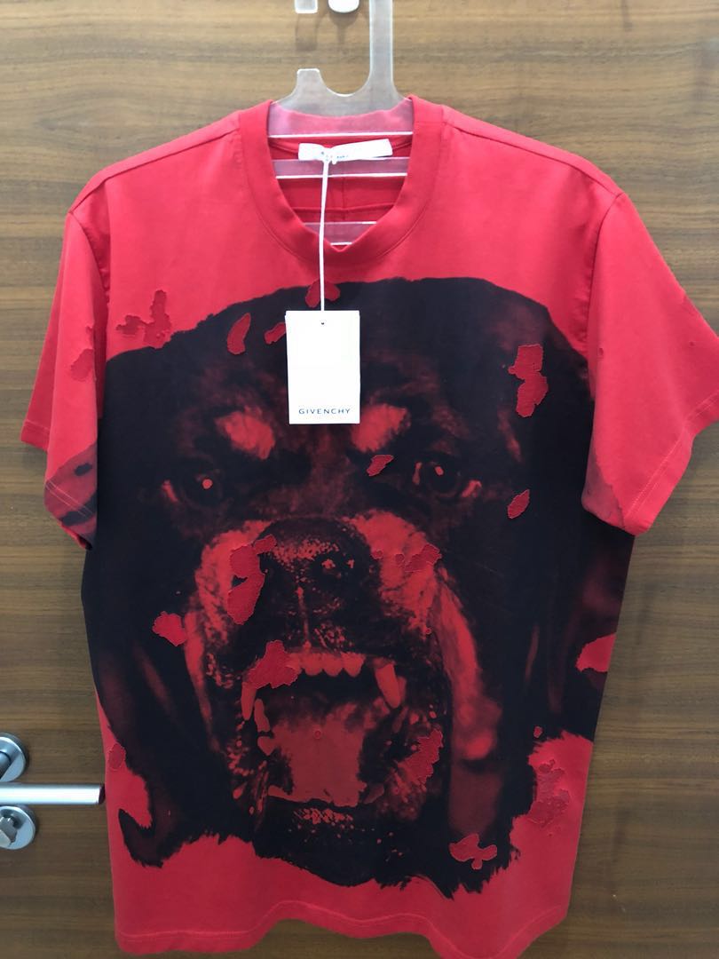 45+ Givenchy Red Rottweiler T Shirt