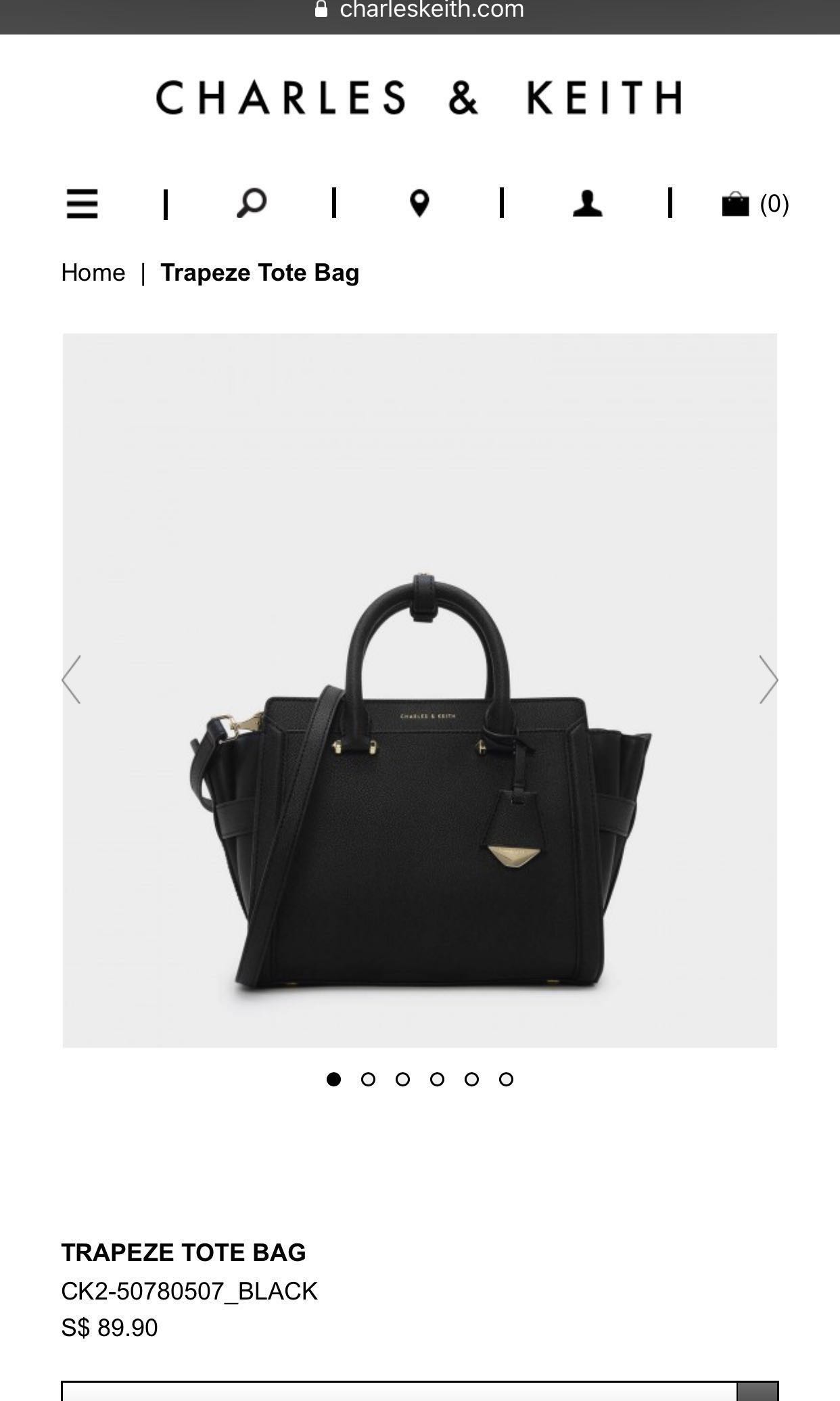 trapeze tote bag charles & keith