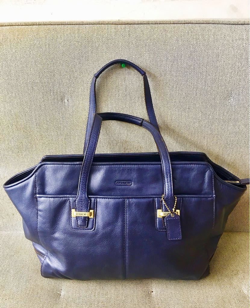 coach purse navy blue