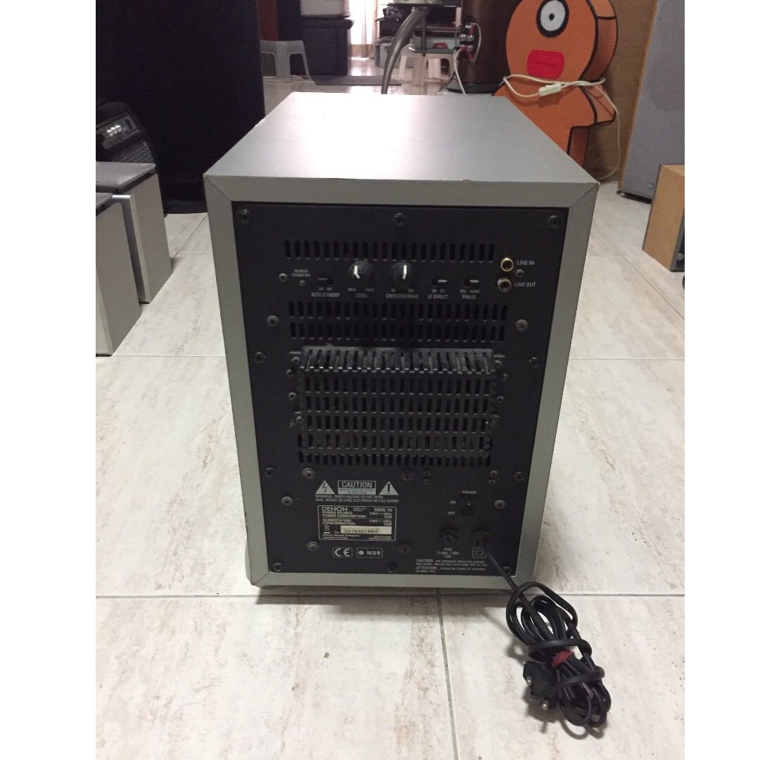Denon DSW76 Powered Active Subwoofer, Audio, Soundbars, Speakers