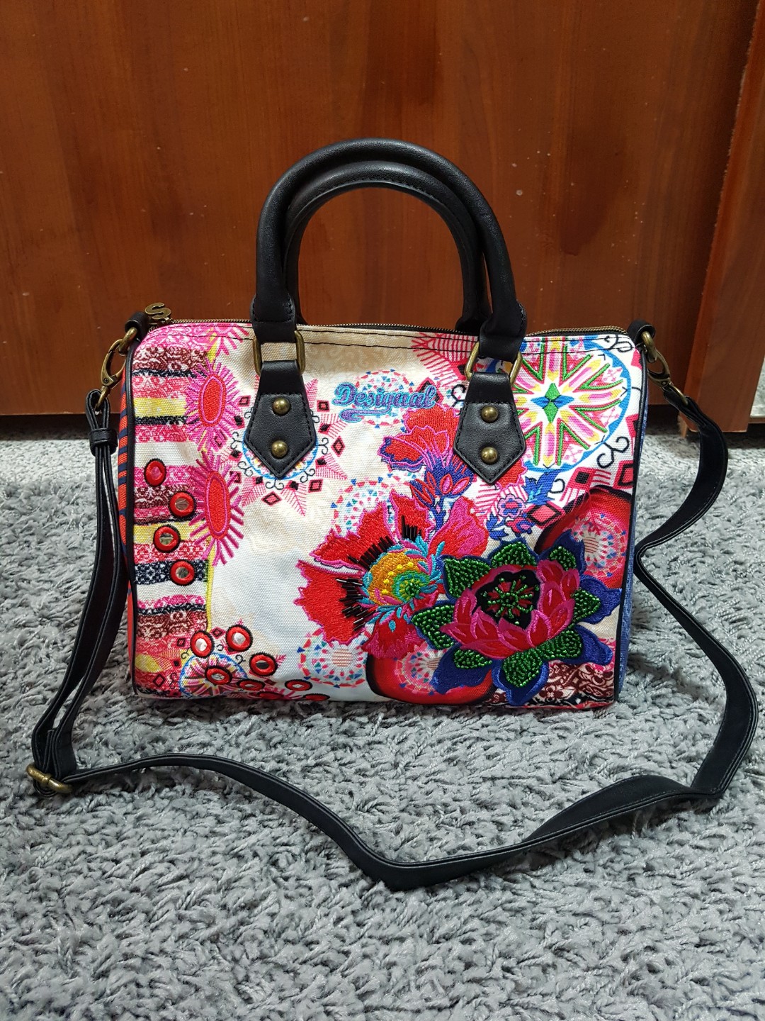 Desigual Bowling Bombai Bag with Strap, Luxury, Bags Wallets Carousell
