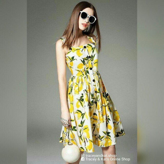 D G Inspired Lemon Dress Women s Fashion Dresses Sets Dresses on Carousell