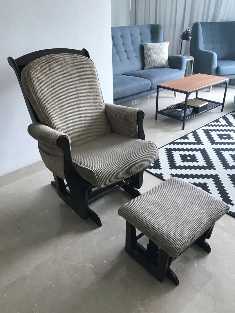 Glider rocking nursing chair, Furniture & Home Living, Furniture