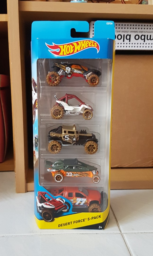 hot wheels desert force 5 pack