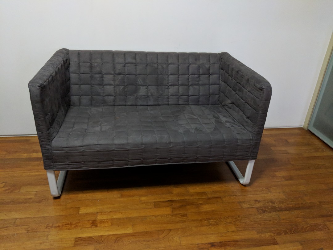 Ikea knopparp 2 seater sofa (grey), Furniture & Home Living, Furniture