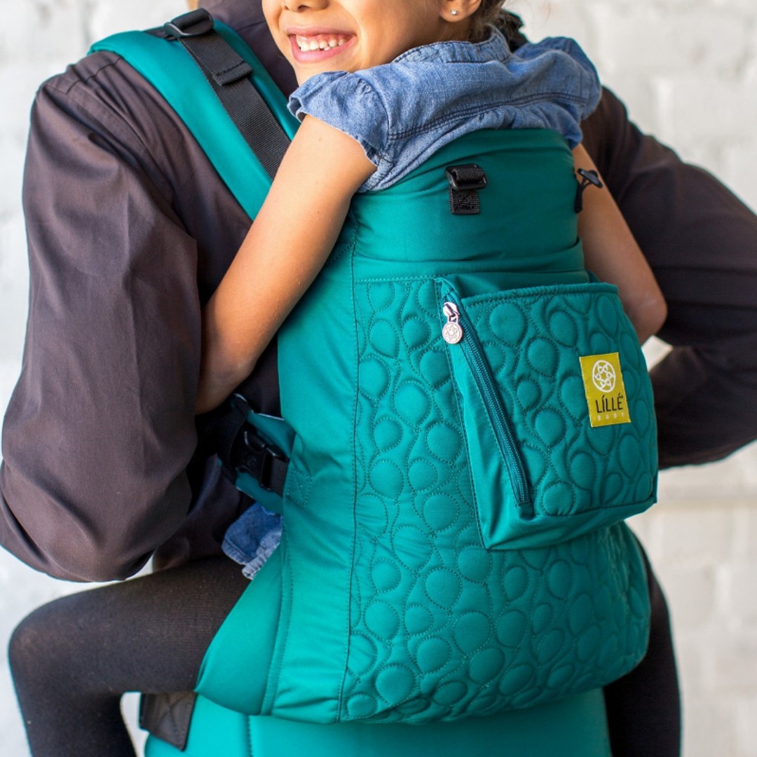 EUC Lille Baby Carrier CarryOn Embossed Emerald