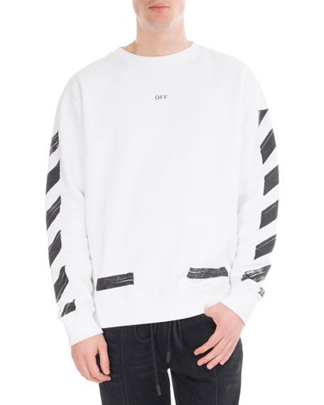 Off white brushed diagonals long sleeve outlet