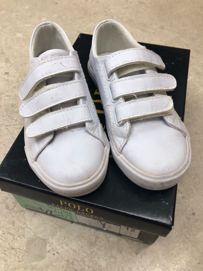 Polo Ralph Lauren White school shoes
