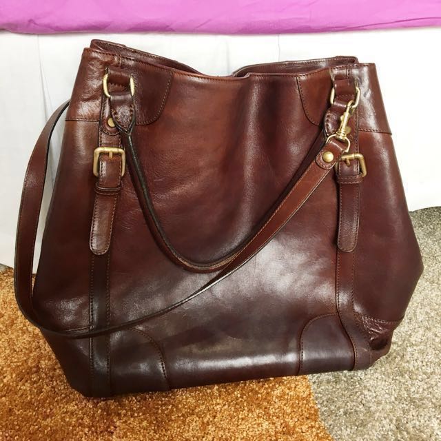 leather brown bag