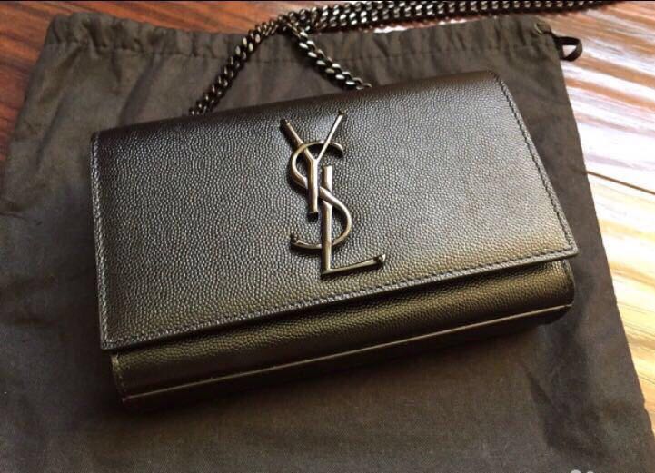 Ysl all black sling bag