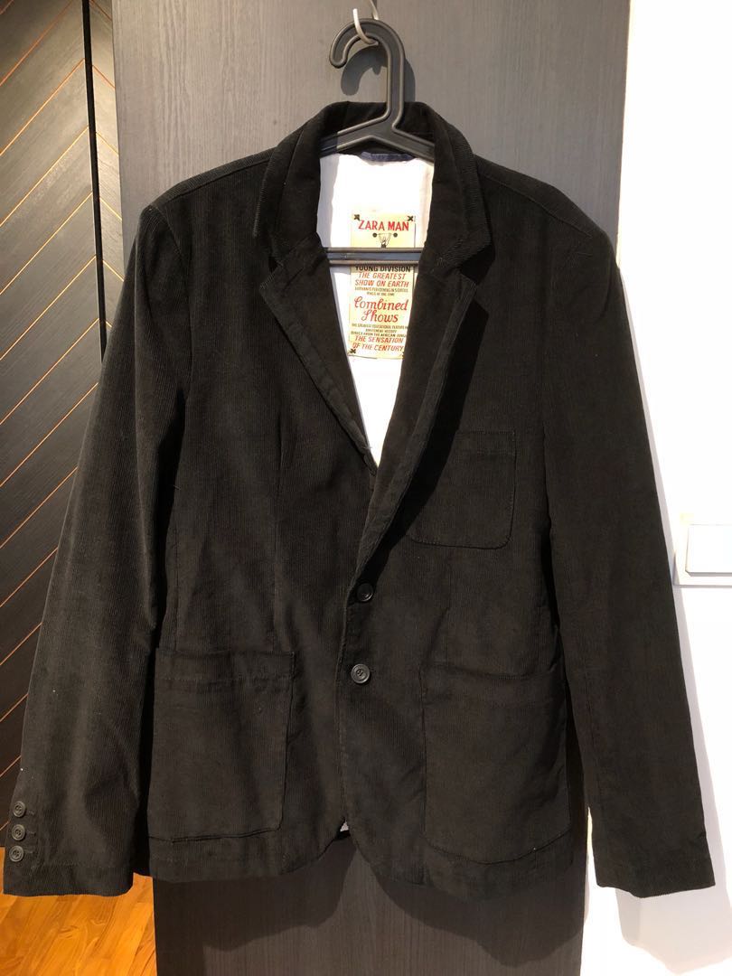 black corduroy jacket zara