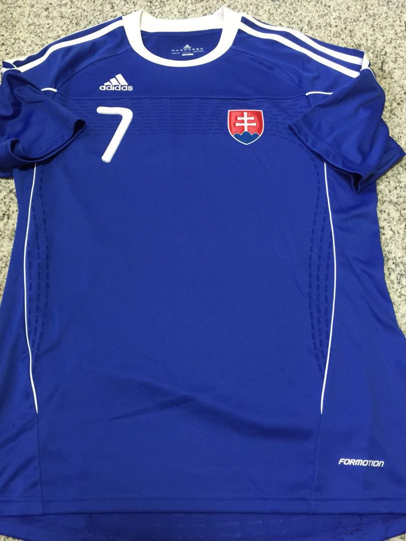 100% Authentic Adidas Slovakia World Cup Player Issue Jersey Weiss Formotion, Sports Equipment, Sports & Games, Water Carousell