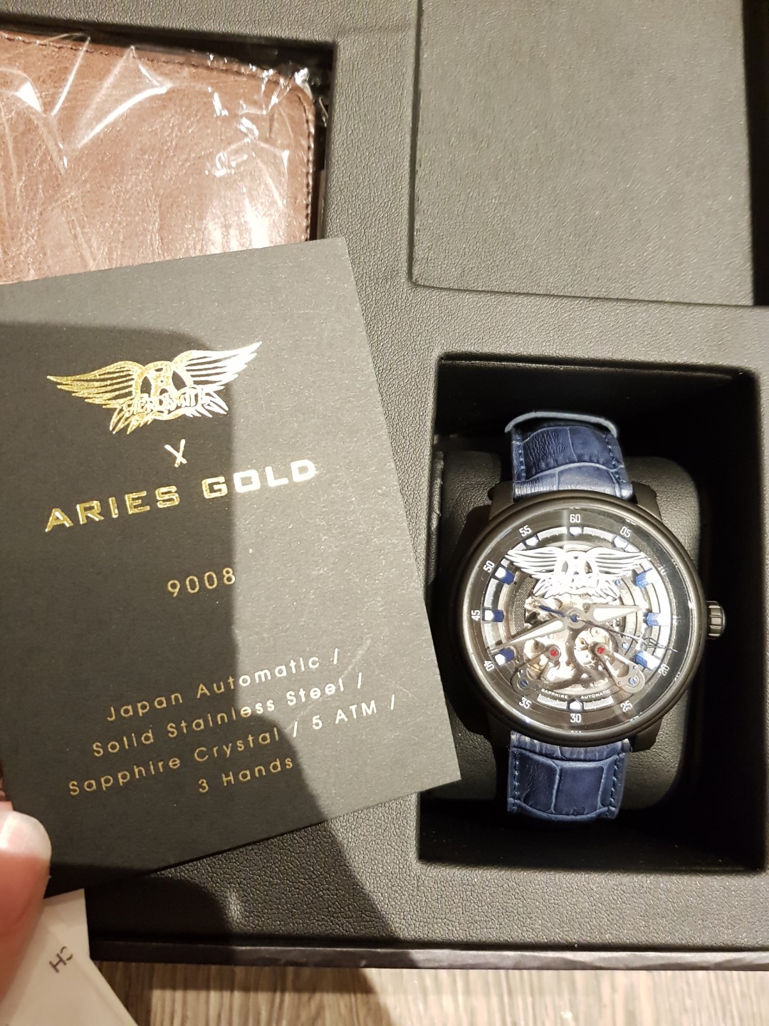 BNIB Aries Gold x Aerosmith 9008 limited edition blue leather