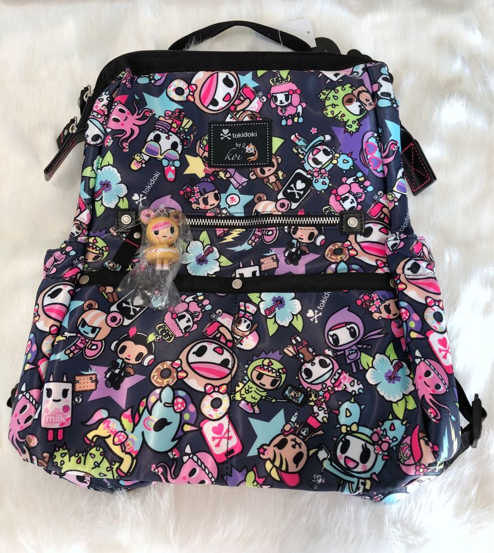 BNWT Koi Design Printed Backpack Tokidoki Sharing Selfies with Donutella Charm Babies Kids Going Out Diaper Bags Wetbags on Carousell