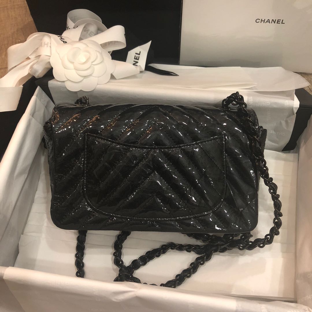 Chanel Mini Rectangular So black, Luxury, Bags & Wallets on Carousell
