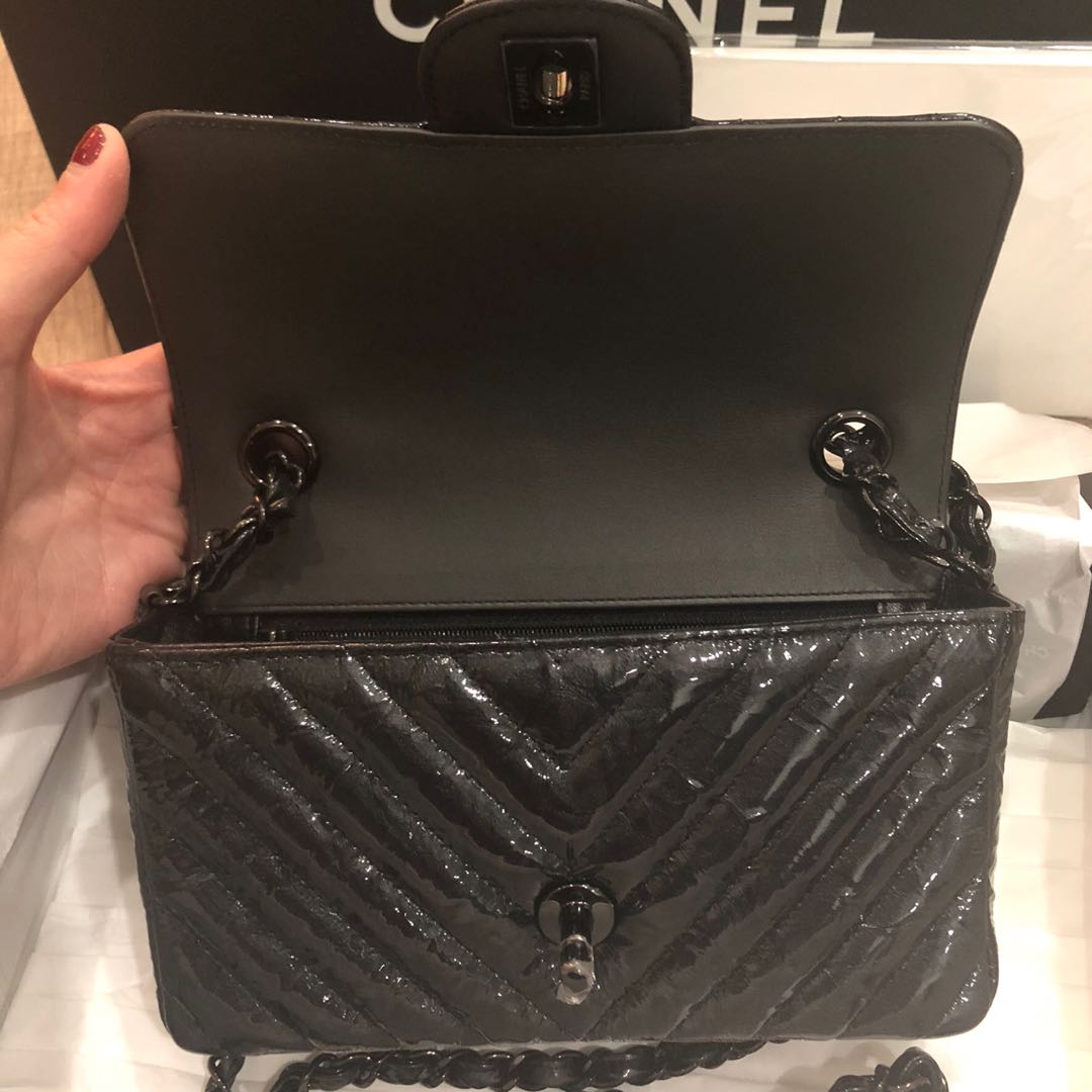 Chanel Mini Rectangular So black, Luxury, Bags & Wallets on Carousell
