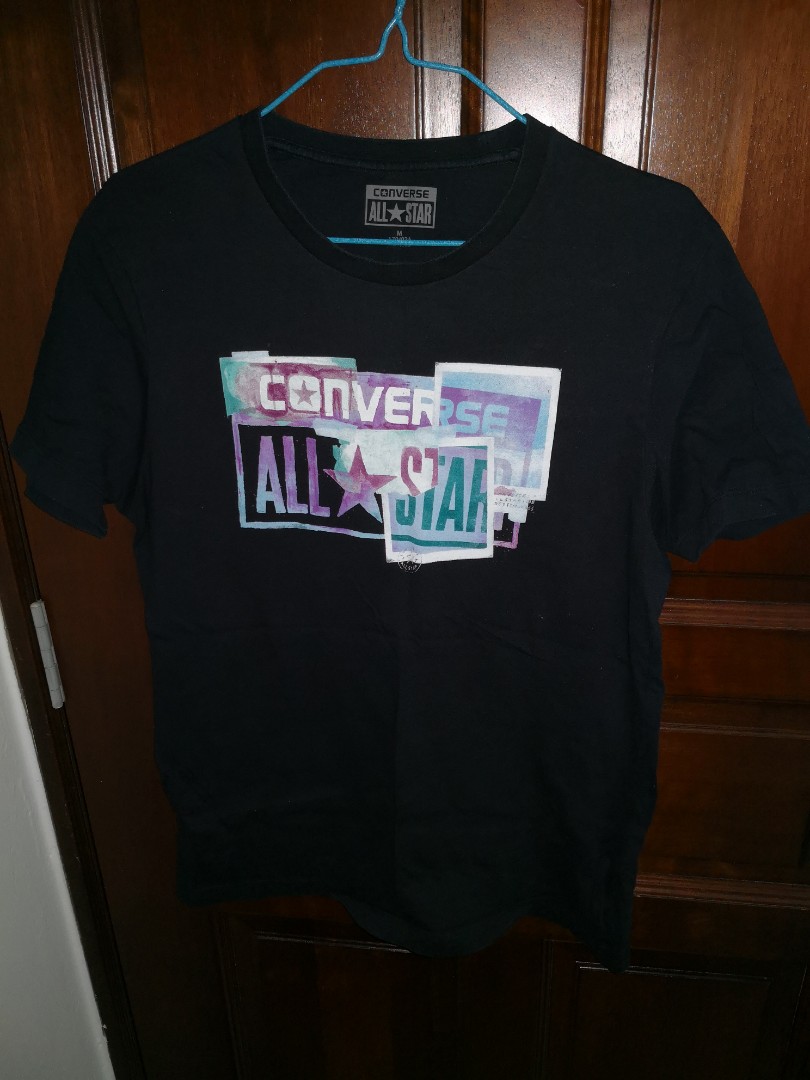 converse black t shirt