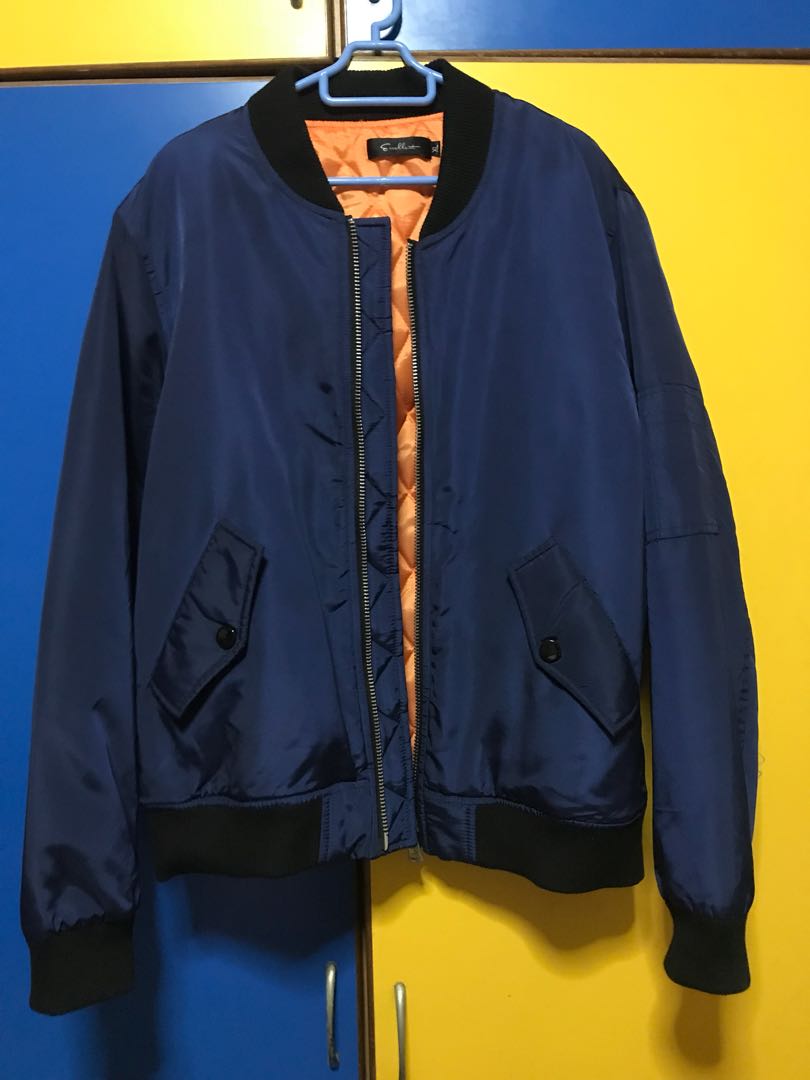 Dark Blue Bomber Jacket