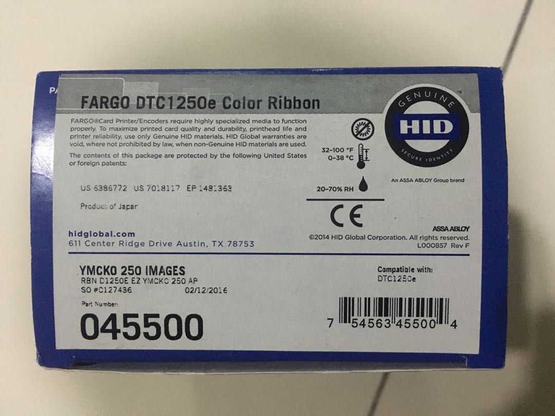 FARGO DTC1250e Color Ribbon , Computers & Tech, Parts & Accessories