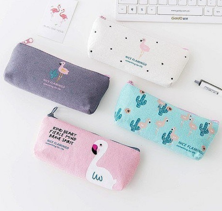Flamingo Pensil Case Books Stationery Stationery On Carousell