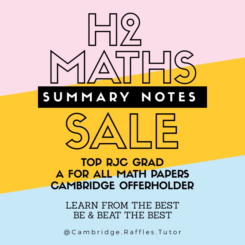 H2 Maths Notes (Summary Notes!), Hobbies & Toys, Books & Magazines ...