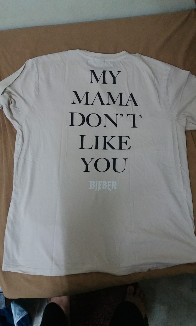Justin Bieber h m purpose tour shirt my mama don t like you