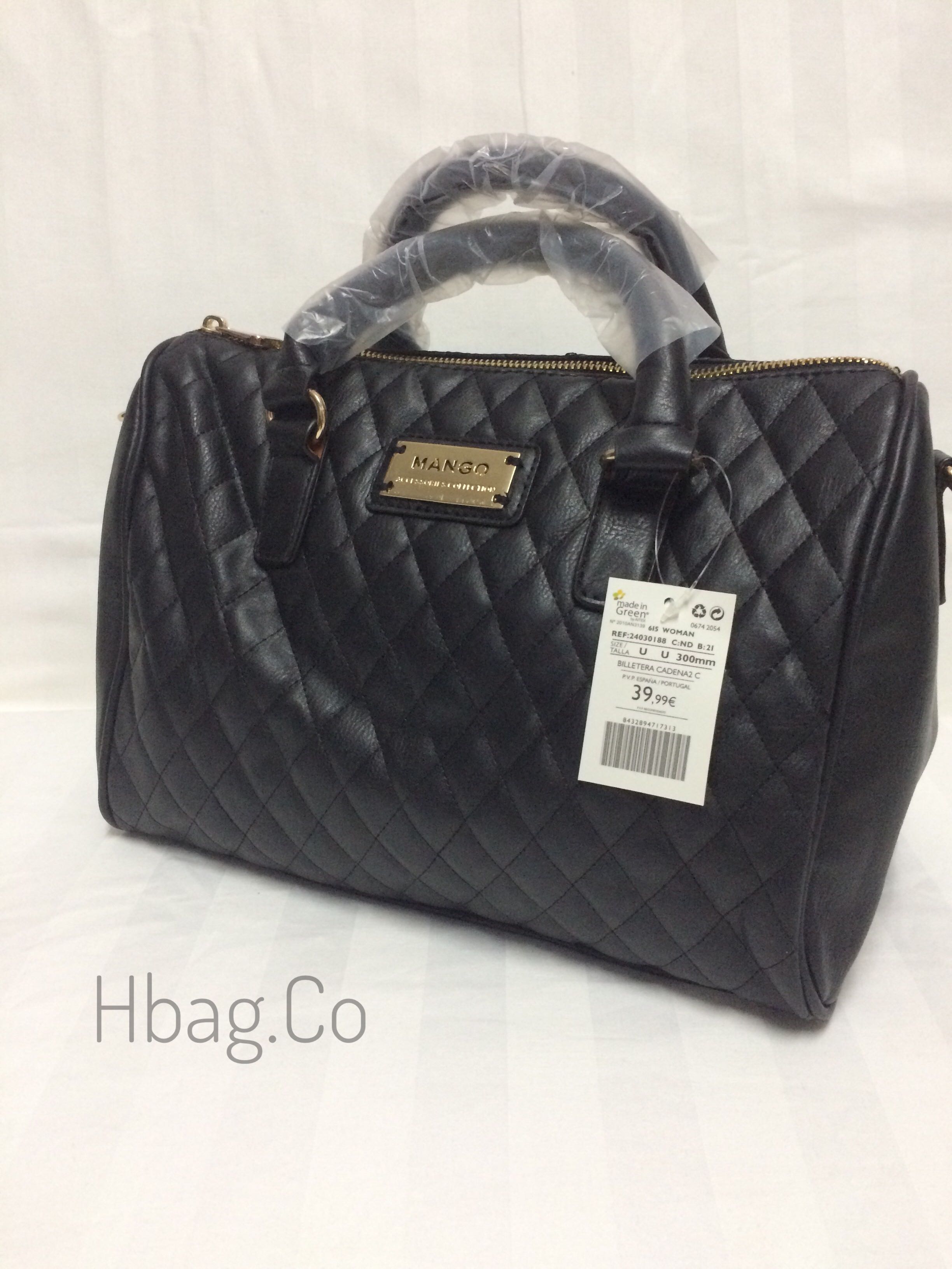 Mango quilted bowling discount bag