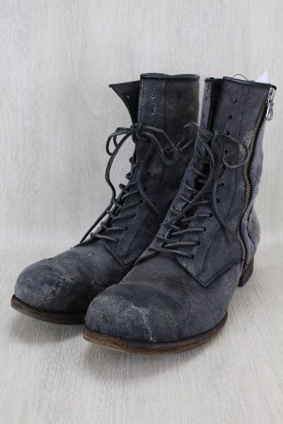 grey leather boot