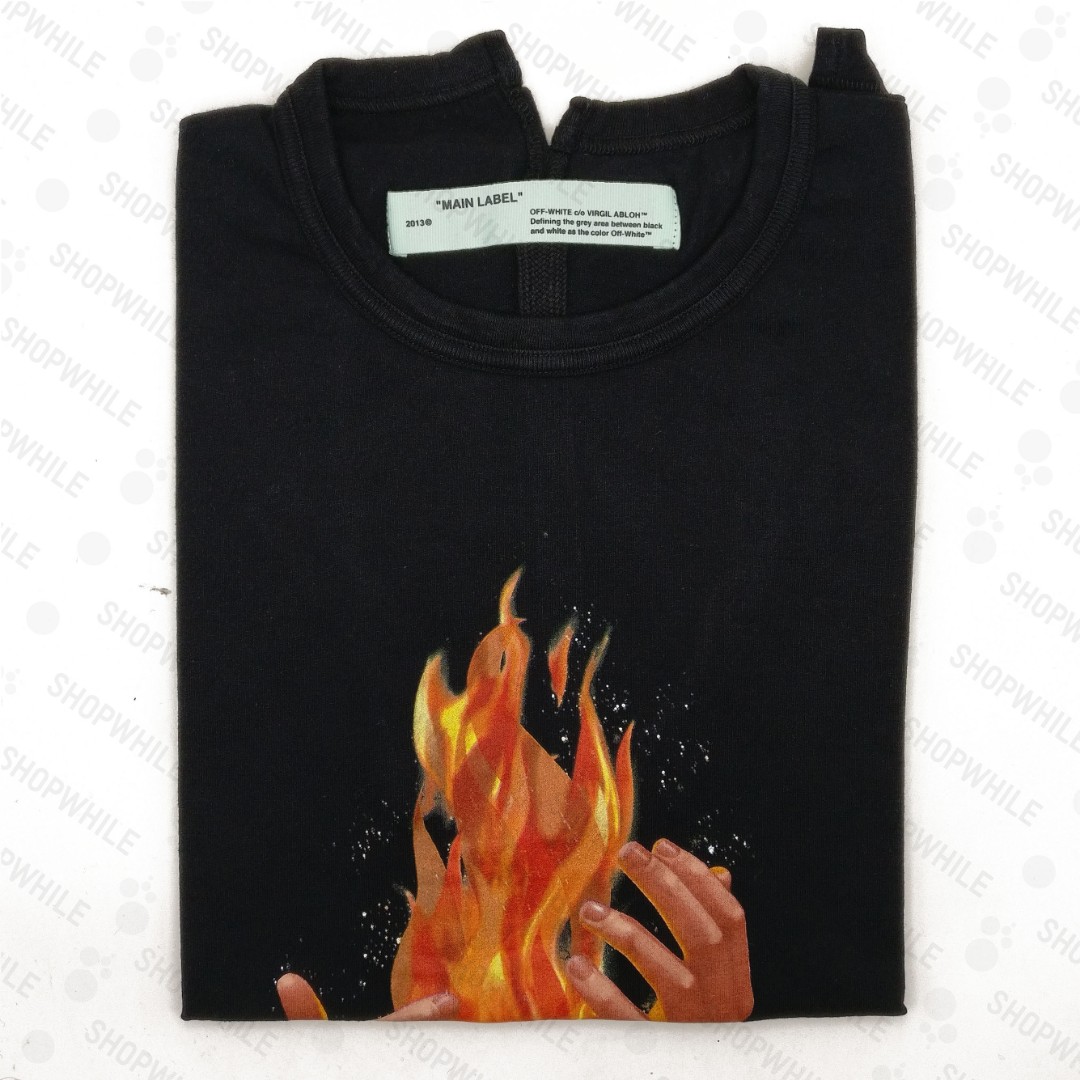 OFF WHITE Fire Spliced SS T-Shirt (OMAA032S181850781088)