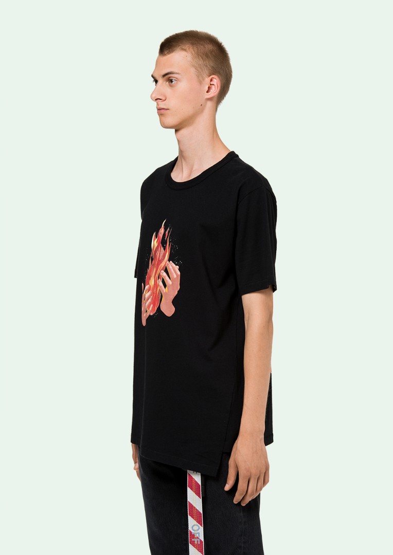 OFF WHITE Fire Spliced SS T-Shirt (OMAA032S181850781088)