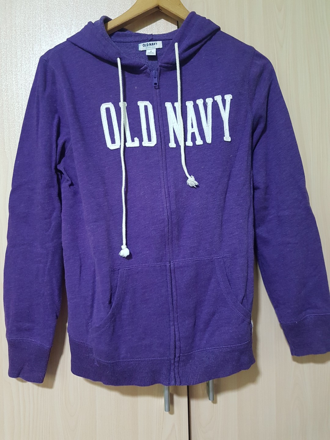 Old Navy Purple Logo Zip Front Jacket Sweater Hoodie Women S Fashion Clothes Outerwear On Carousell