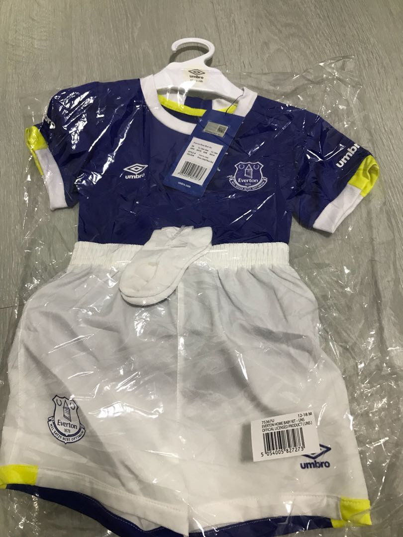 Original Everton Home Baby Kit 2016 17 12 To 18mths Soccer Epl Babies Kids Boys Apparel On Carousell