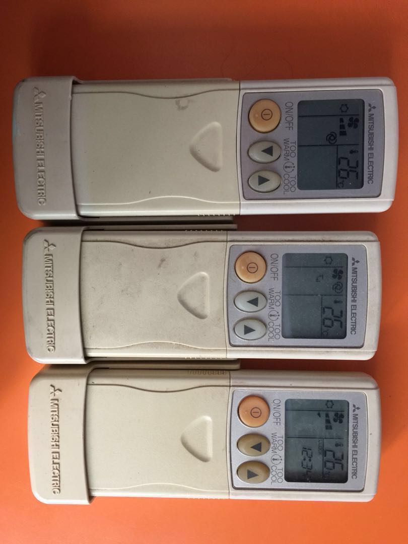 Original Mitsubishi Electric Air Con Remote Controller With Holder Each Unit At 22 00 Electronics Others On Carousell