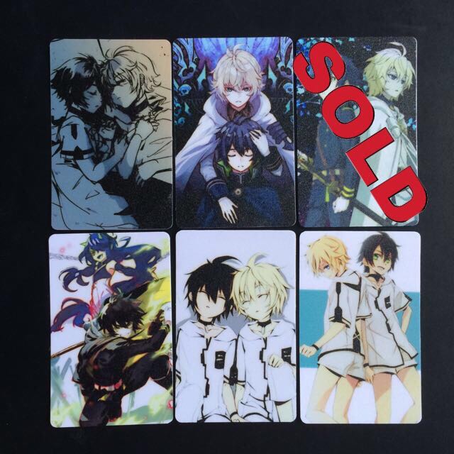 Owari No Seraph Card Stickers Entertainment J Pop On Carousell