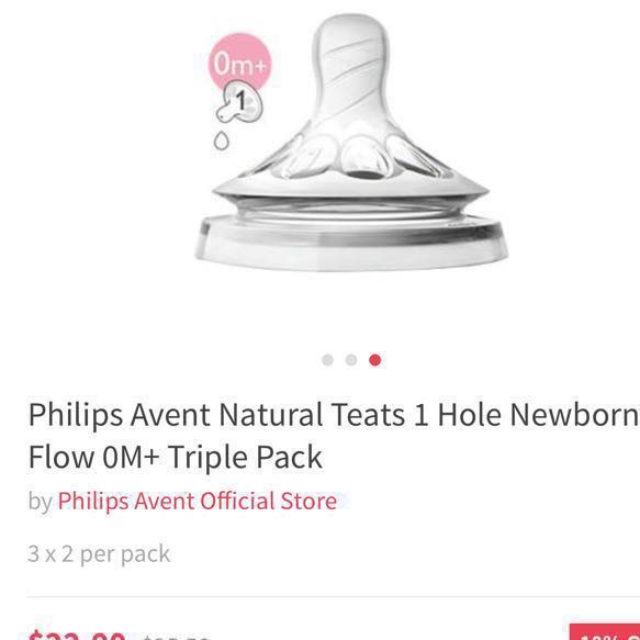 avent natural teats size 1
