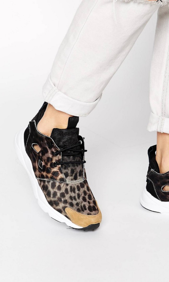 reebok leopard print trainers