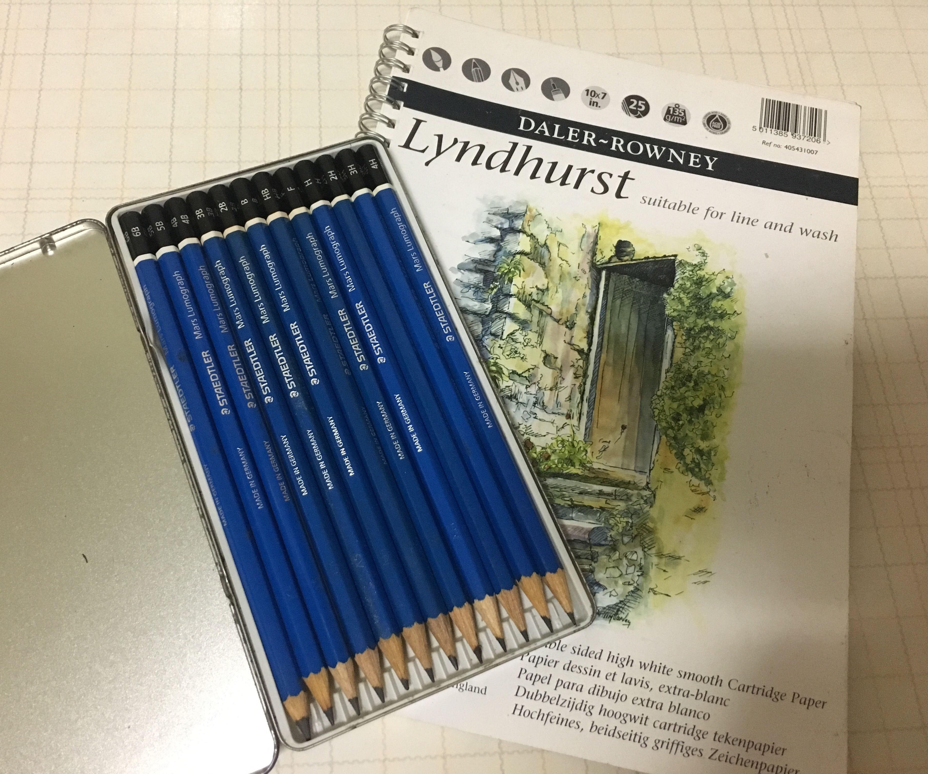 Staedtler 12 Sketching Pencils Sketch Book Books Stationery