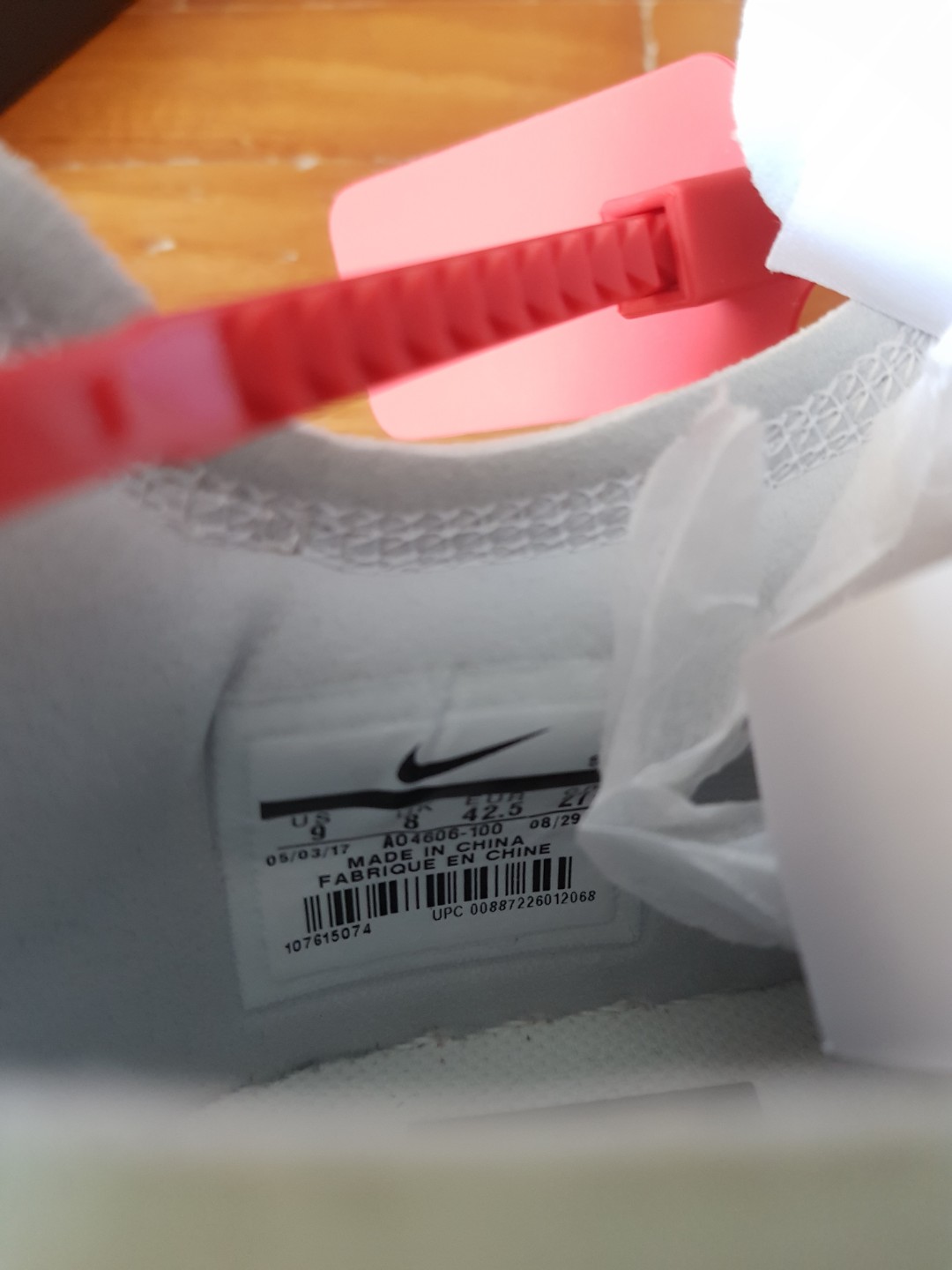 off white air force 1 receipt